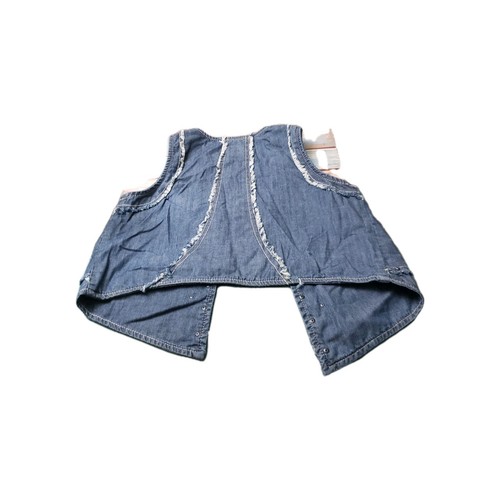 Children's Place Girls Denim Vest XL (14) Distressed Frayed Studded 100% Cotton - Picture 5 of 8