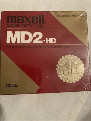 Maxell Mini-Floppy Disk MD2-HD, 10-Count Box