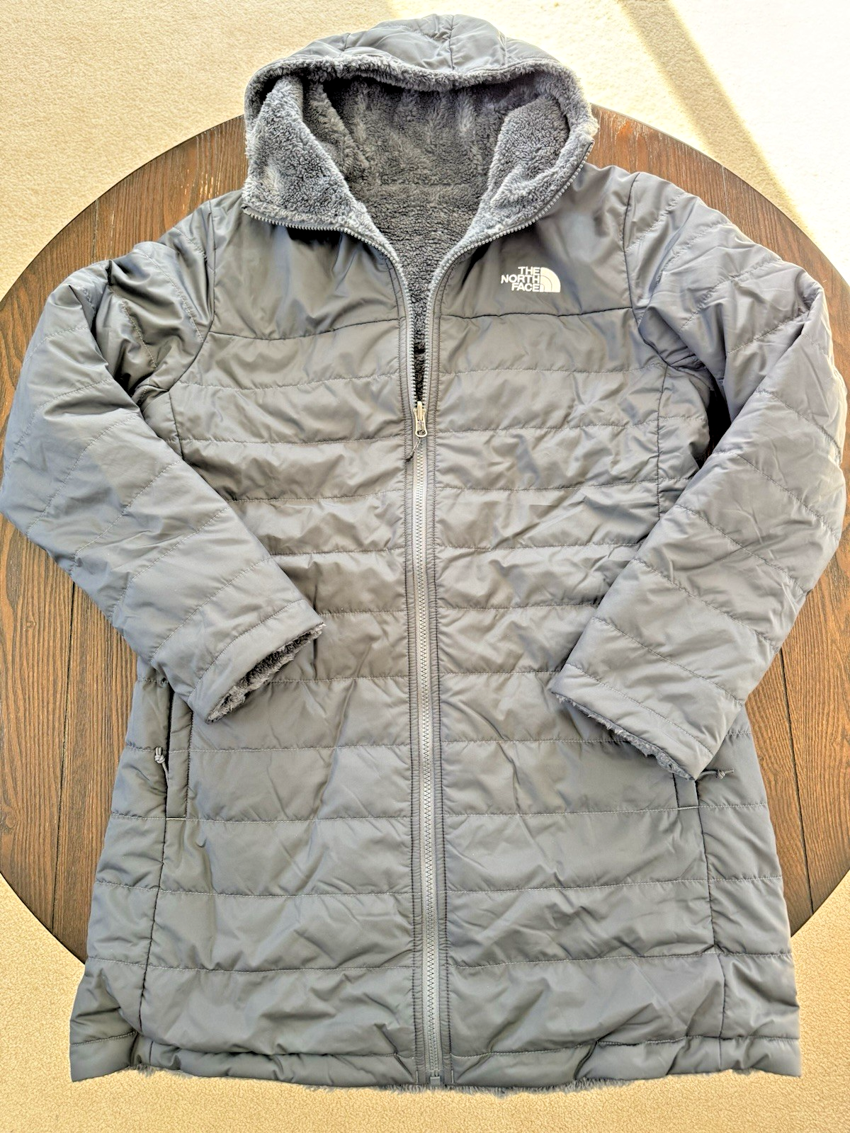 The North Face Women's Mossbud Insulated Reversible Parka - Grey - Large