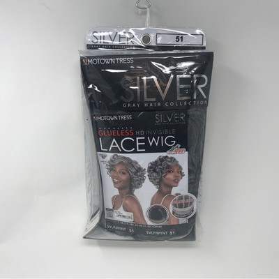 Motown Tress HD Invisible Lace Front Glue less Wig, OS - #51 (Dark Grey)