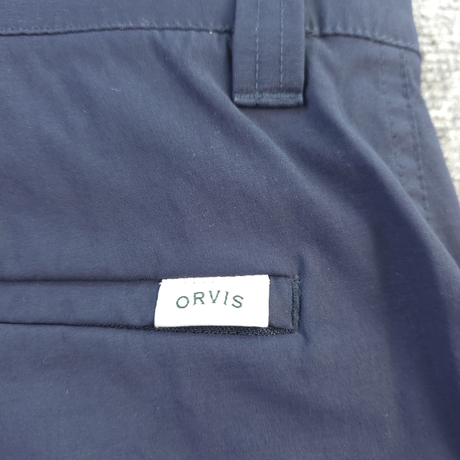 Orvis Pants 34 Blue Solid 100% Polyester Pockets … - image 2