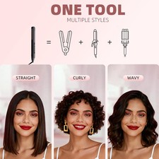 Hair Straightener Flat Iron 1" Titanium Ceramic Ionic - Smooth & Frizz-Free 3