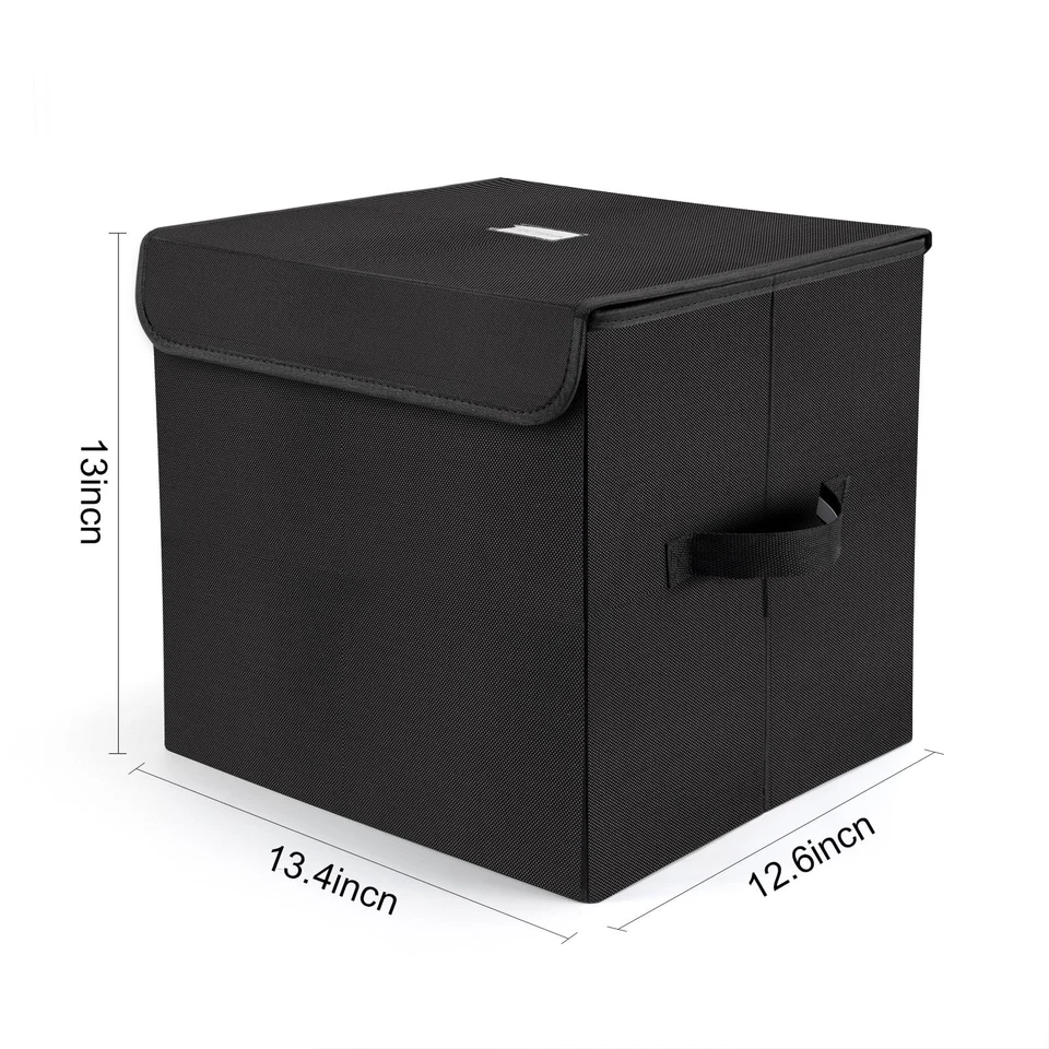 Vinyl Record Storage Box for 12inch LPs,Holds up to 80 Albums,Collapsible Sto... - Image 3 of 4