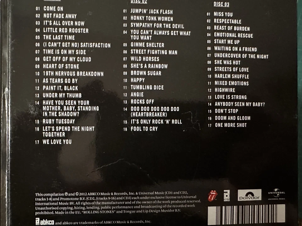THE ROLLING STONES - Grrr Greatest Hits/Best Of Deluxe 3 x CD 2012 Polydor BU:1 - Image 2 of 2