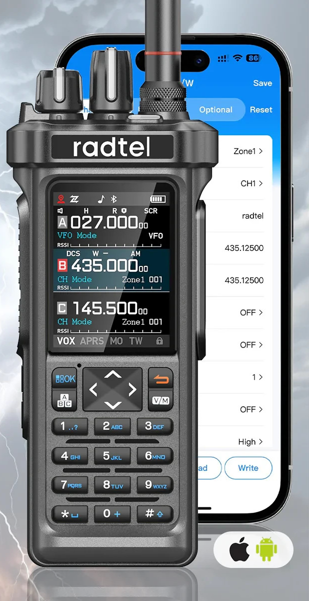 PRE SETUP PROGRAMMED Radtel RT-950 PRO 27Mhz TX/RX AM/USB/LSB GPS/APRS ...