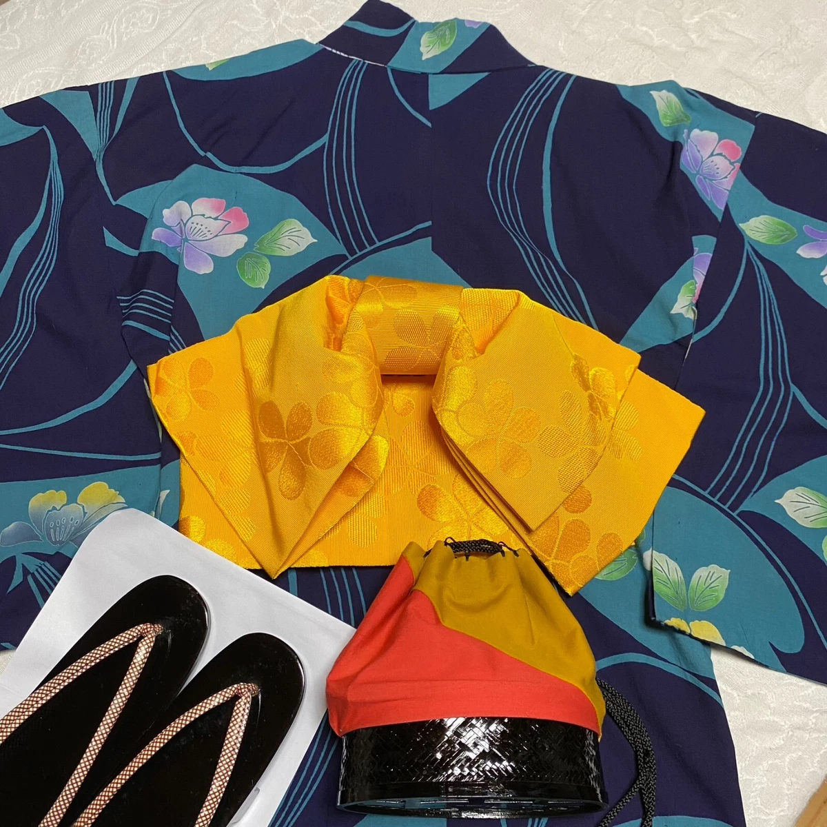 Lot6 Japan Summer Kimono YUKATA OBI GETA SANDAL TAKAGETA High