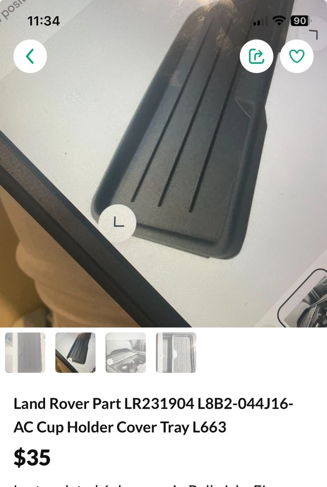 Portavasos de CA Land Rover Foto 3 de 3