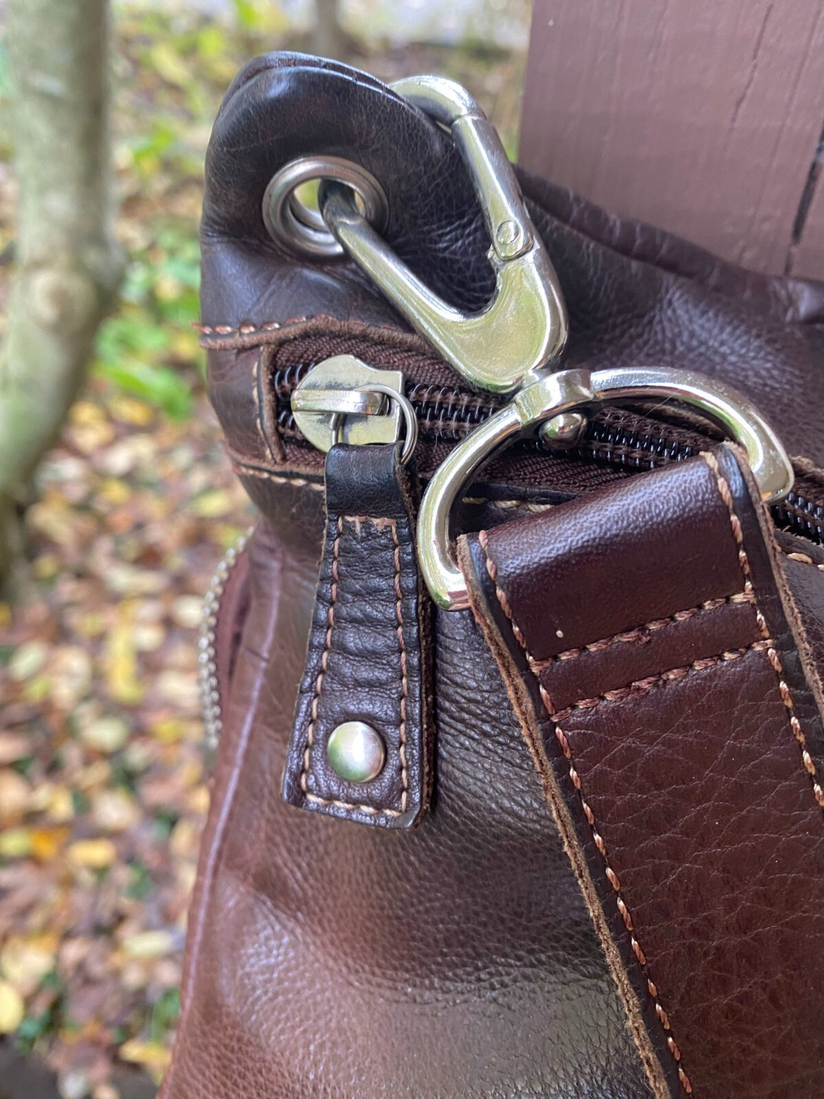 Fossil Vintage Sutter Cognac Brown Multiple Pocke… - image 9