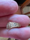 antique 14k rosy yellow gold Baby ring WJW signet monogram — photo 2