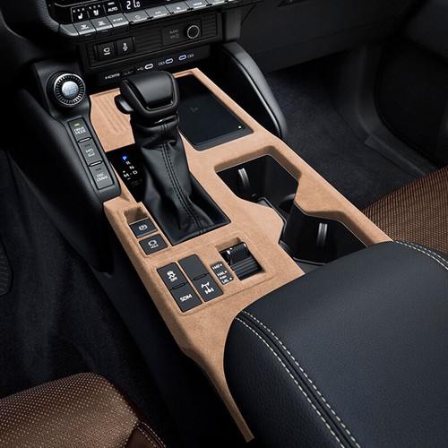 Suede Gear Shift Panel Frame Cover Trim For Toyota Land Cruiser Prado 2024 2025 - Picture 4 of 32