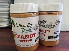 NATURALLY Yours CREAMY Peanut Butter Low Sugar/Sodium 16 oz (LOT / PACK of 12)