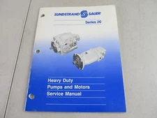 Sauer Sundstrand Series 20 Heavy Duty Pumps Motors Service Manual Bulletin 9630