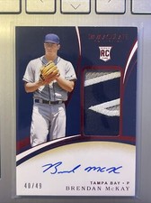 2020 PANINI IMMACULATE COLLECTION BRENDAN MCKAY RED PATCH AUTO 40/49 #137
