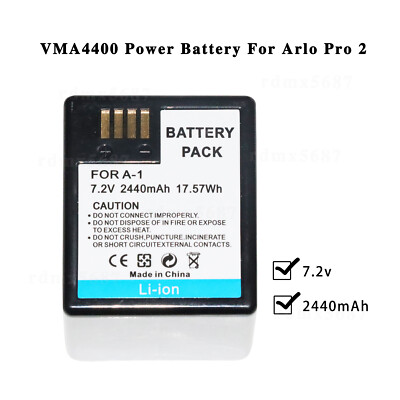 VMA4400 A-1B Battery For Arlo Pro 2 VMC4030P Wire-Free HD Security Camera