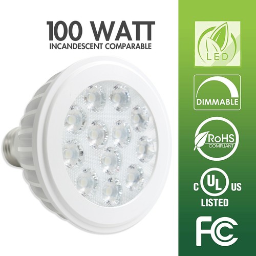 8-Pack PAR30 LED 15W 6500K Cool White Indoor/Outdoor Flood Light Bulbs 100 Watt - Picture 2 of 8