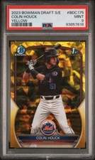 2023 Bowman Draft Sapphire Colin Houck Yellow Refractor /75 PSA 9 Mint #BDC-175