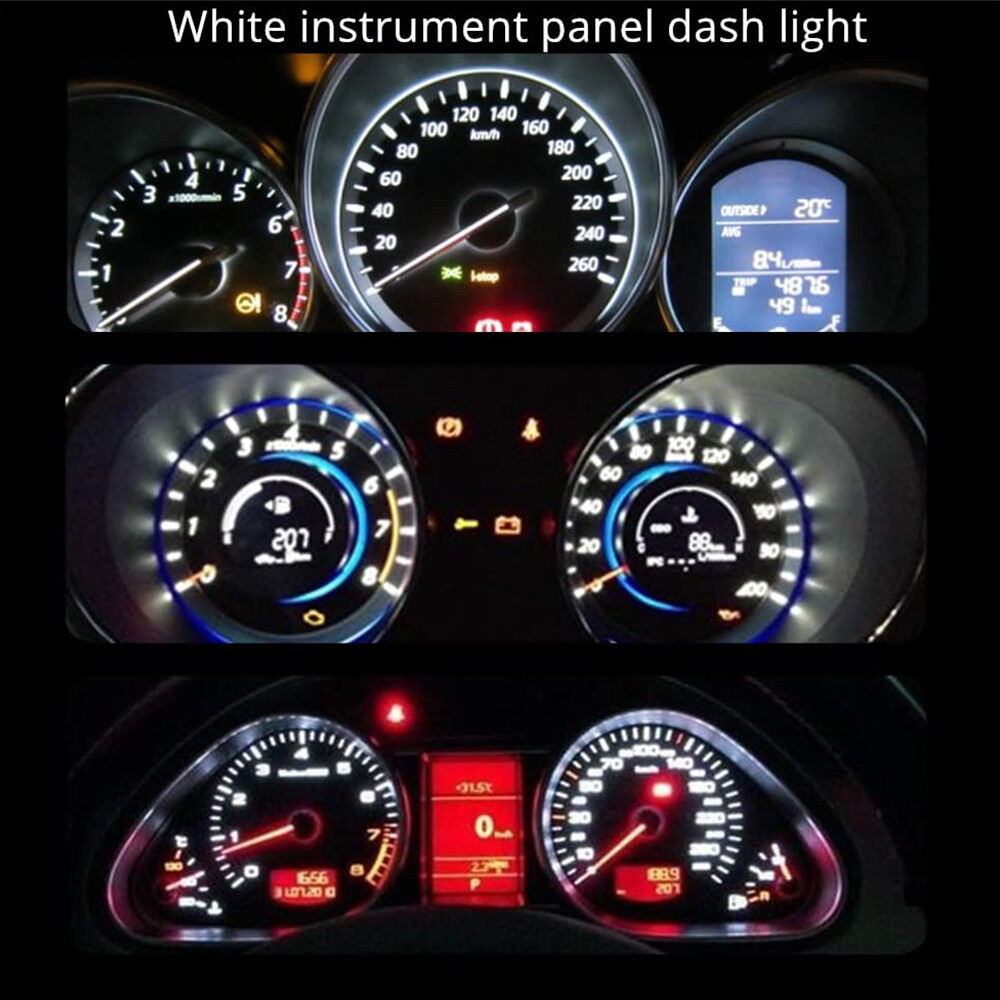 Gauge Cluster LED Dashboard Bulbs 8SMD White For Chevy 73-87 K10