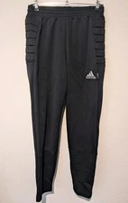 Men Adidas Active Wear Soccer Fútbol Goalie Pants Black Padded Hips Small Black
