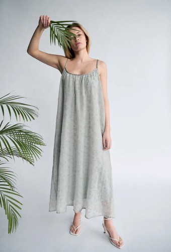 Vestito lungo e ampio Zara taglia S dalla lavorazione con filo metallizzato  | eBay
