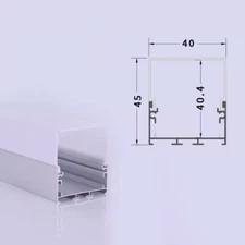 1m Three-sided Translucent Aluminum Diffuser for Ceiling Lights Aluminum Channel