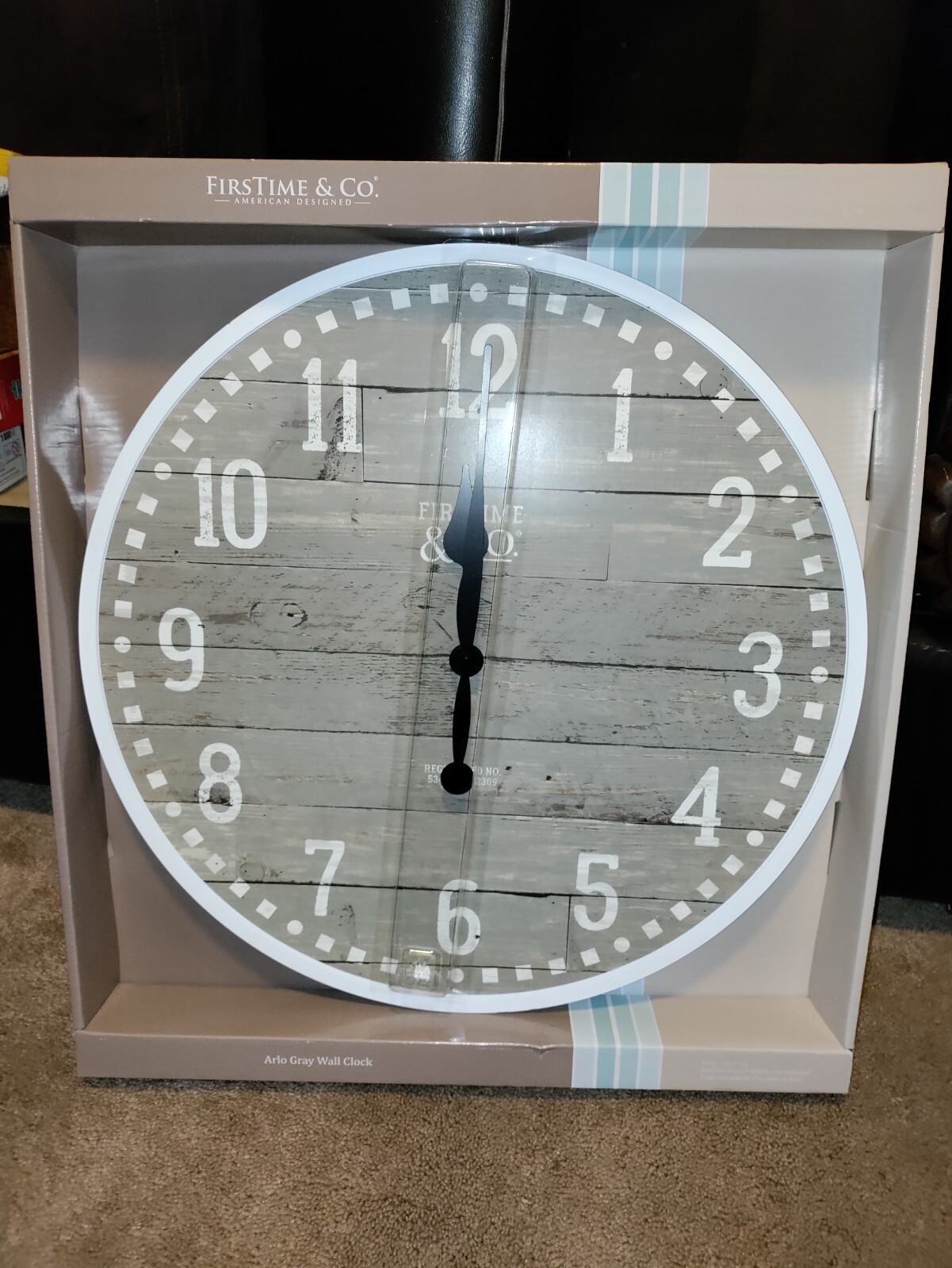 Arlo Gray Wall Clock by Firstime & Co. * Brand New! * Rustic