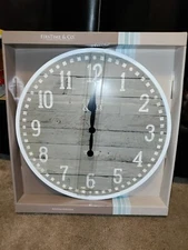 Arlo Gray Wall Clock by Firstime & Co. * Brand New! * Rustic Farmhouse Style