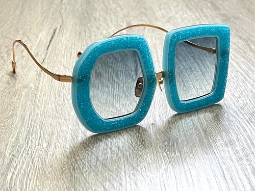 ANNA KARIN KARLSSON BEAMING SHADE TURQUOISE SUNGLASSES