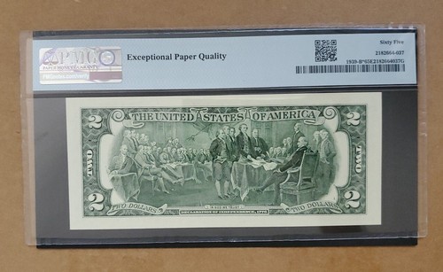 2009 $2 Federal Reserve Note New York PMG 65EPQ 🌟 STAR/REPLACEMENT GEM UNC - Picture 2 of 2