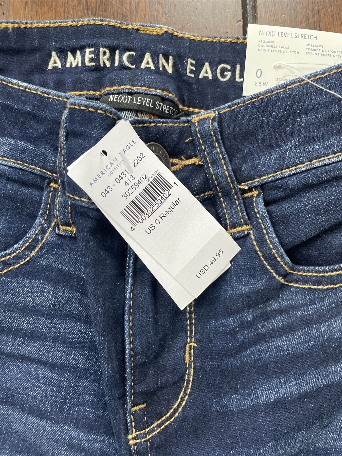 American Eagle Next Size | Regular Level Jegging 2262 Darkness eBay NO. Falls 0 Stretch