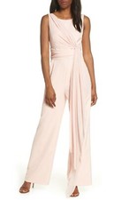Eliza J EJ8M9469 Jumpsuit Wide Leg Trouser Jumpsuit SZ 4 Blush