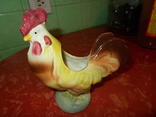Vintage Ceramic ROOSTER Planter -no maker mark