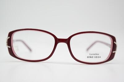 Glasses Gino Vega 7A239 Red Silver Oval Eyeglass Frame New