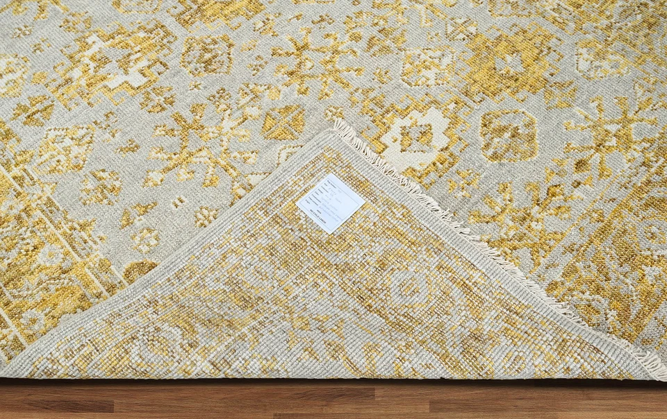 4' 6''x 6' 2'' Gray Hand Knotted Transitional Oushak Wool Area Rug - Image 2 of 4