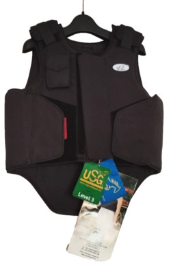 NEU!  Orig. USG Reitweste Protektor f. Kind Gr. L + Schutzhülle, Top-Preis!