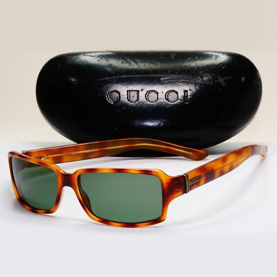 Gucci GG1451/S Tortoise Brown Rectangular Sunglasses Made In Italy Rectangular frame sunglasses in dark brown tortoiseshell  main image 3