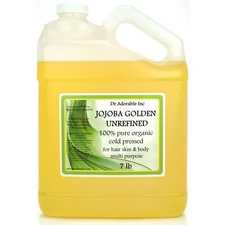 7 Lb / GALLON ORGANIC JOJOBA GOLDEN CARRIER OIL COLD PRESSED PURE 