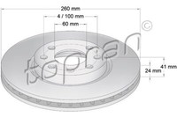 2X Topran 206 120 Bremsscheibe FüR Opel