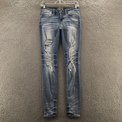 Buckle Black Fit 53 Skinny Jeans Mens 25x32 (actual 28x32) Blue  Distressed