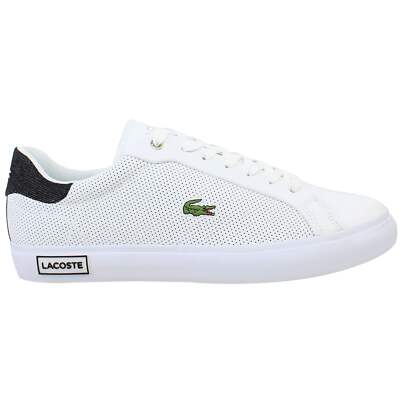 Lacoste Powercourt 2231 Lace-Up White Smooth Leather Mens