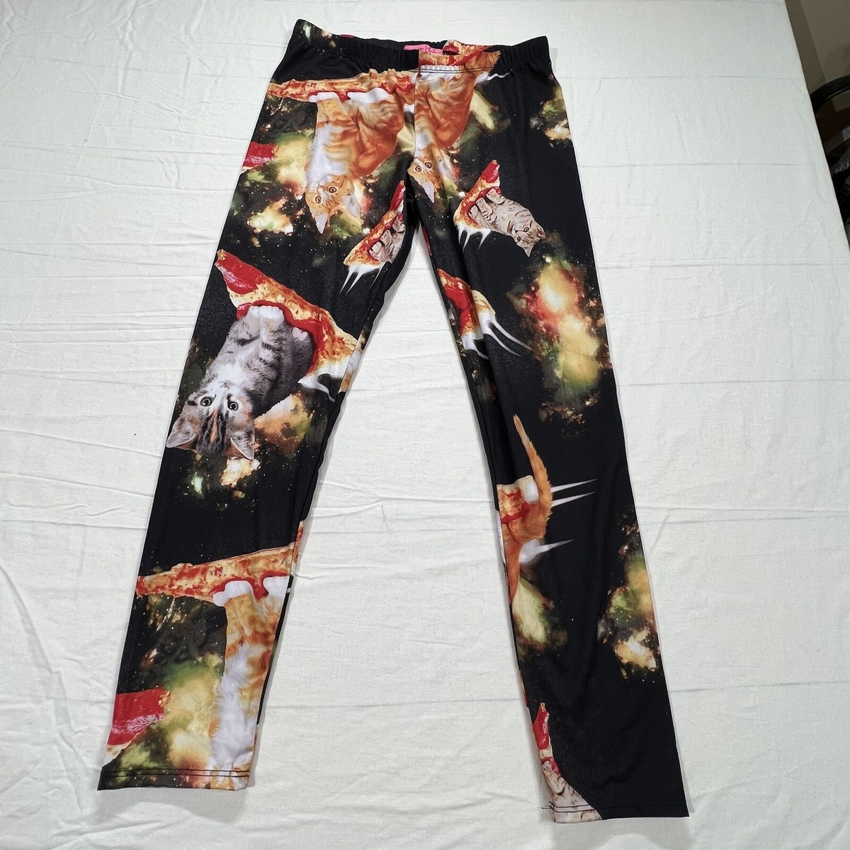Sugar High Galaxy Pizza Cats Silky Soft Leggings Size XL