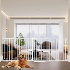 Extra Wide Metal Baby  Dog Gate for Doorways  Stairs 86.3"-105" 