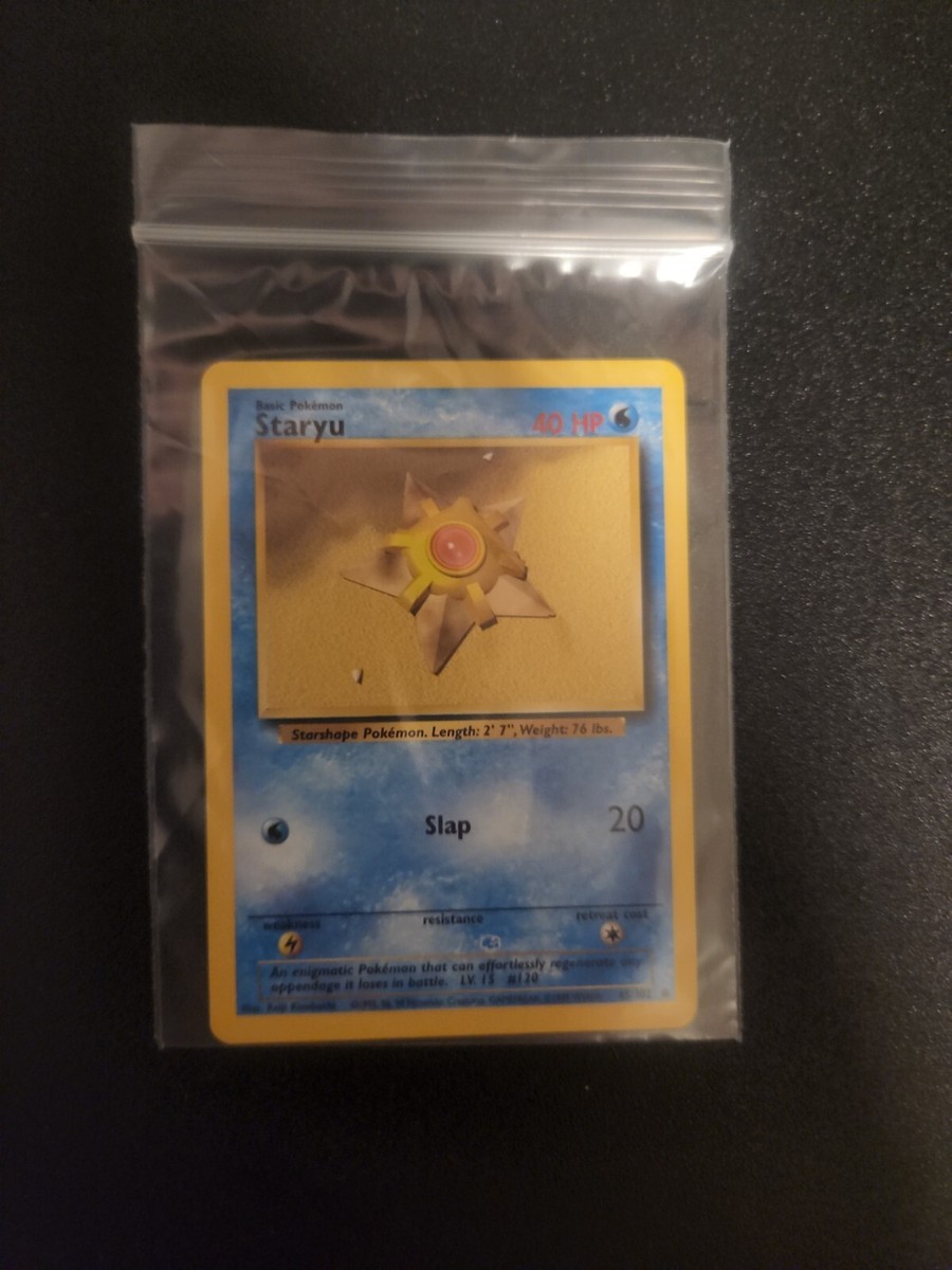 Pokmon TCG Staryu EXTREMELY RARE INK SPOT/ERROR 65/102 Pokmon TCG Staryu EXTREMELY RARE INK SPOT/ERROR 65/102