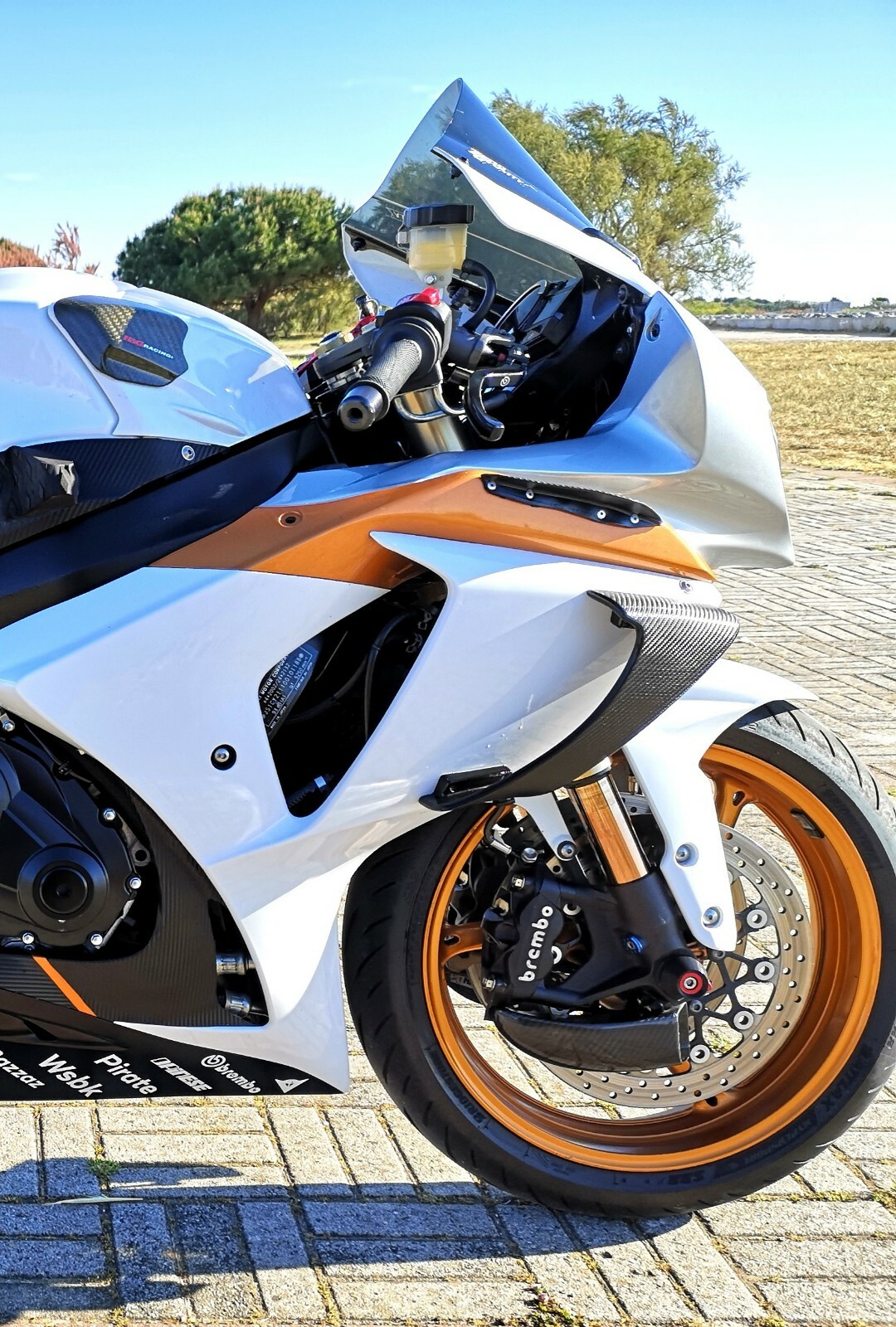 Ailerons spoilers carbone look pour Suzuki GSXR 1000 2009-2016 finition brillante haut de gamme