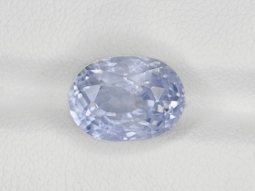 IGI Certified SRI LANKA Blue Sapphire 6.68 Cts Natural Untreated Light Blue Oval