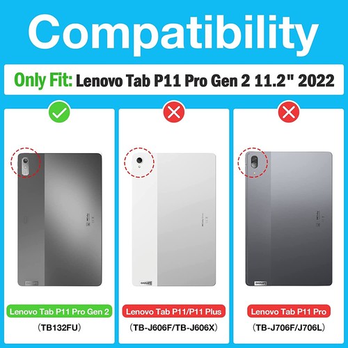 Lenovo Tab P11 Pro 2nd Gen Case Smart Stand Cover for Tab P11 Pro (Gen 2) 11.2" - Picture 2 of 49