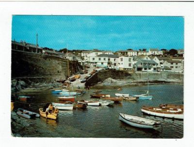 CORNWALL POSTKARTE VON J.A. DIXON PCO/21781 DER HAFEN PORTSCATHO.
