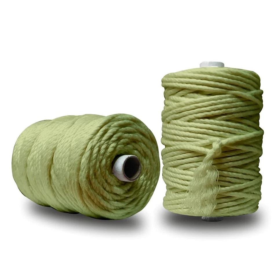 Cotton Cord Twisted Thread Natural Softly Glossy Dori Rope DIY Art Crafts Decor - Image 3 of 4