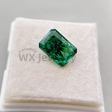 1PC Synthetic Octangle Ice Cut Green Loose Cubic Zirconia for making jewelry