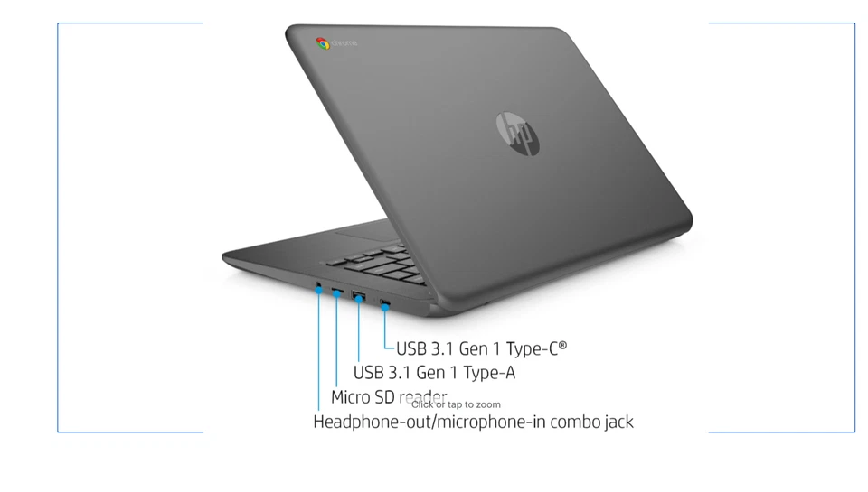 New HP 14" Touch-Screen Chromebook Intel Celeron - 4GB Memory - 32GB eMMC Flash - Image 3 of 4