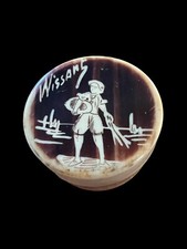 Petite Boîte Poudrier En Celluloïde Souvenir Wissans Fin XIX Collection Pêcheur